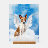 Basenji Angel Dog Name Pet Memorial Acrylschild (Vorderseite)