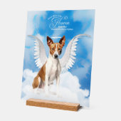 Basenji Angel Dog Name Pet Memorial Acrylschild (Winkel)