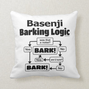 Basenji Barking Logic Kissen