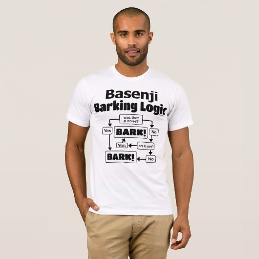 Basenji Barking Logic T-Shirt (Vorne ganz)