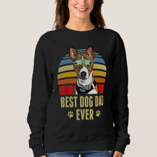 Basenji Best Dog Vater je Retro Sunset Sweatshirt