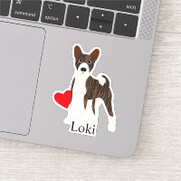 Basenji Brindle Personalisierter Name Niedlich