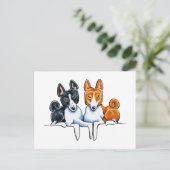 Basenji Buds Postkarte (Stehend Vorderseite)