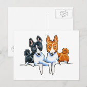 Basenji Buds Postkarte (Vorne/Hinten)