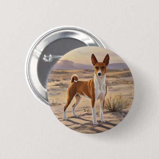 Basenji Button (Vorne & Hinten)
