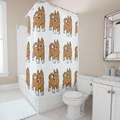 Basenji-Cartoon Duschvorhang (Beispiel)