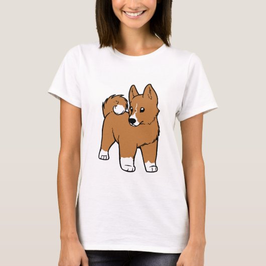 Basenji-Cartoon T-Shirt (Vorderseite)