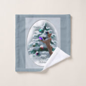 Basenji Christmas Badhandtuch Set (Waschlappen)