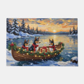 Basenji Christmas Boat Holiday Fußmatte (Vorderseite)