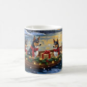 Basenji Christmas Boat Holiday Kaffeetasse (Mittel)