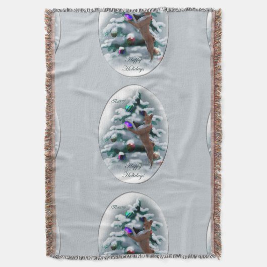 Basenji Christmas Decke (Vorderseite Vertikal)