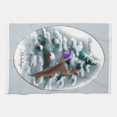 Basenji Christmas Geschirrtuch (Horizontal)