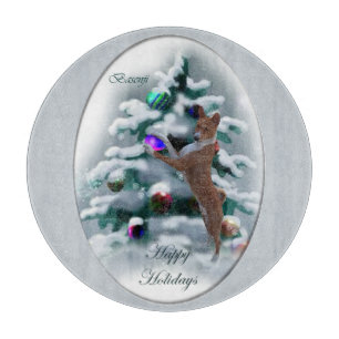 Basenji Christmas Schneidebrett