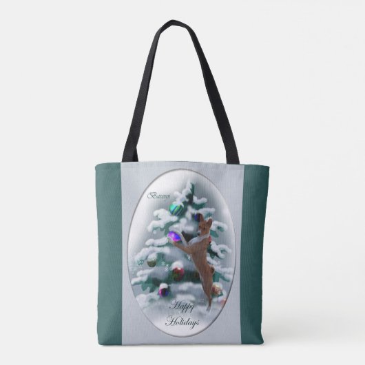 Basenji Christmas Tasche (Rückseite)