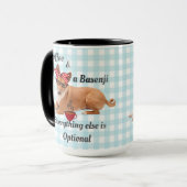Basenji & Coffee Hundemutter Tasse (Vorderseite Links)