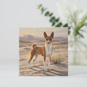 Basenji Dankeskarte (Stehend Vorderseite)