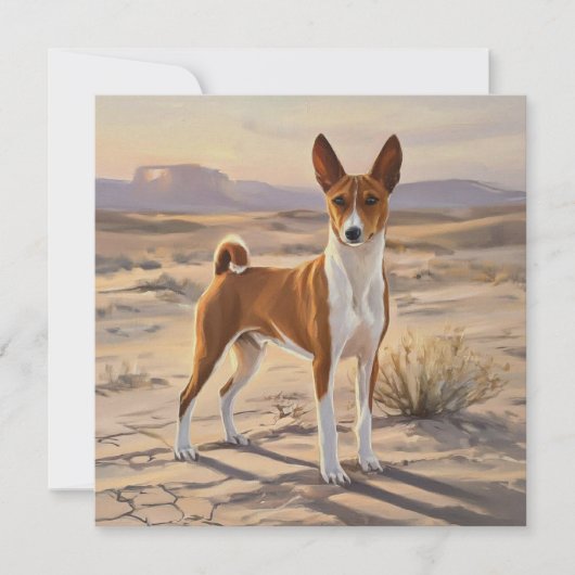 Basenji Dankeskarte (Vorderseite)