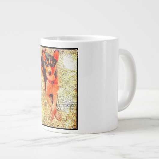 Basenji, das auf Kaffeetasse lounging ist Jumbo-Tasse (Vorderseite Rechts)