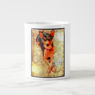 Basenji, das auf Kaffeetasse lounging ist Jumbo-Tasse