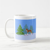 Basenji Dekorationsbaum im Wald Kaffeetasse (Links)