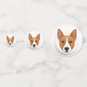 Basenji Dog 3D Inspiriert Konfetti (Rückseiten)