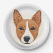 Basenji Dog 3D Inspiriert Pappteller (Vorderseite)