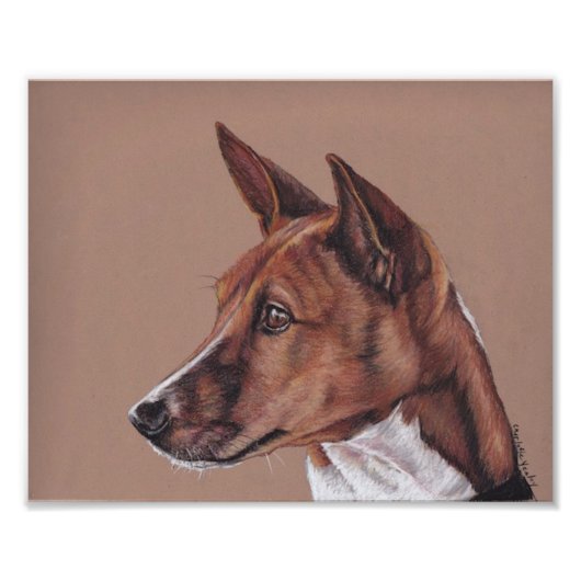Basenji Dog Art Foto drucken (Vorne)