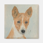 Basenji Dog Art Magnet (Vorne)