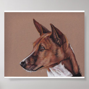 Basenji Dog Art Print Poster