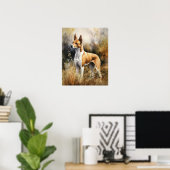 Basenji Dog Art Print Poster (Heimbüro)