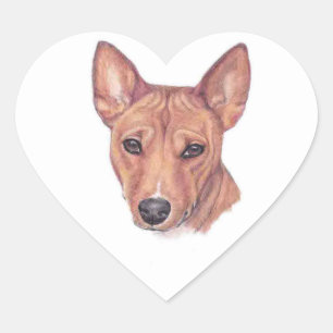 Basenji Dog Art Sticker