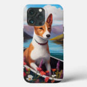 Basenji Dog auf einem Paddel: Ein Landschaftliches Case-Mate iPhone Hülle (Rückseite)