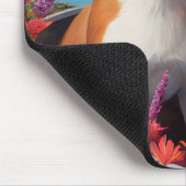 Basenji Dog auf einem Paddel: Ein Landschaftliches Mousepad (Ecke)