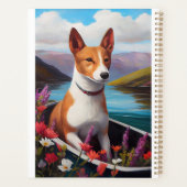 Basenji Dog auf einem Paddel: Ein Landschaftliches Planer (Rückseite)
