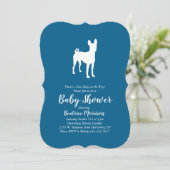 Basenji Dog Baby Shower Boy Blue Einladung (Stehend Vorderseite)