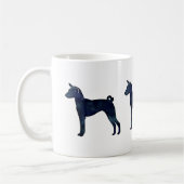 Basenji Dog Black Watercolor Silhouette Kaffeetasse (Links)