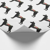 Basenji Dog Breed Boho Silhouette Geschenkpapier (Ecke)