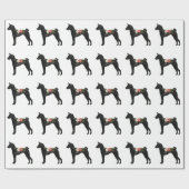 Basenji Dog Breed Boho Silhouette Geschenkpapier (Flach)