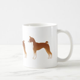 Basenji Dog Breed Illustration Silhouette Kaffeetasse