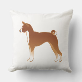 Basenji Dog Breed Illustration Silhouette Kissen