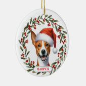 Basenji Dog Ceramic Circle Ornament (Rechts)