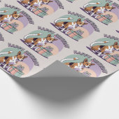 Basenji Dog Colorful Geschenkpapier (Ecke)