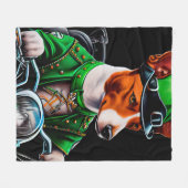 Basenji Dog Fahrrad St. Patrick's Day Fleecedecke (Vorderseite (Horizontal))