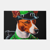 Basenji Dog Fahrrad St. Patrick's Day Fußmatte (Vorderseite)