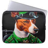 Basenji Dog Fahrrad St. Patrick's Day Laptopschutzhülle (Vorderseite)