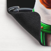 Basenji Dog Fahrrad St. Patrick's Day Mousepad (Ecke)