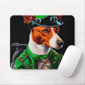 Basenji Dog Fahrrad St. Patrick's Day Mousepad (Mit Mouse)