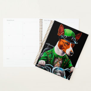 Basenji Dog Fahrrad St. Patrick's Day Planer
