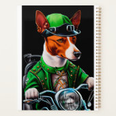 Basenji Dog Fahrrad St. Patrick's Day Planer (Rückseite)