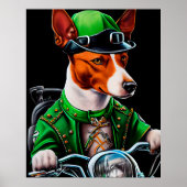 Basenji Dog Fahrrad St. Patrick's Day Poster (Vorne)